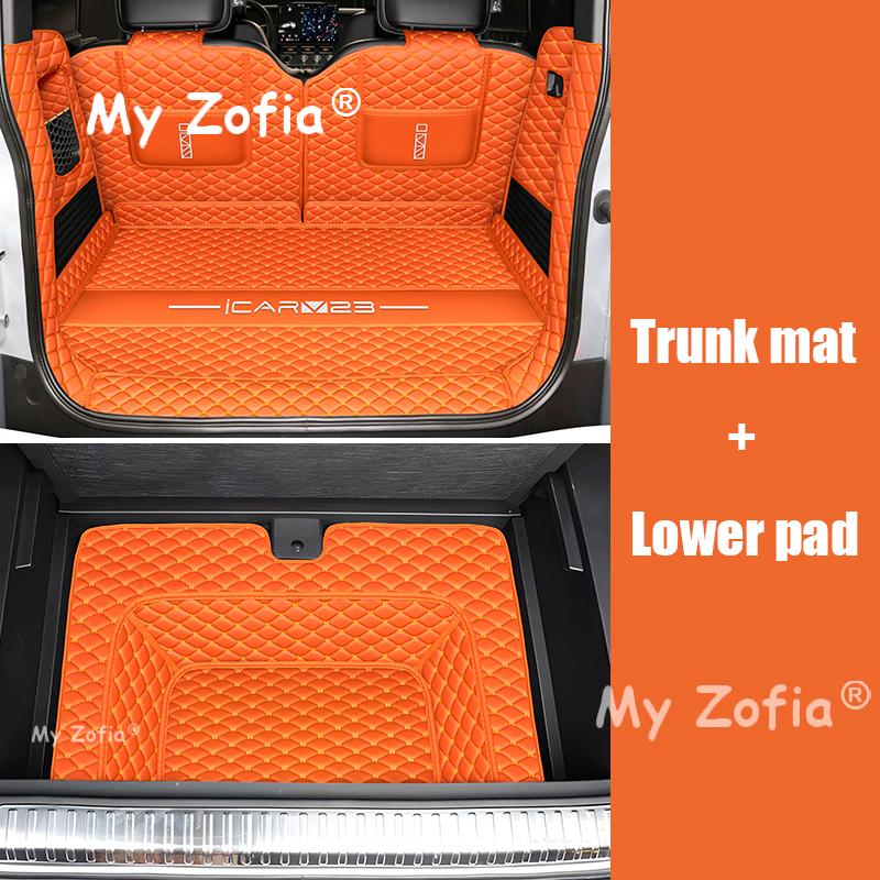 For Chery iCAR V23 iCAUR V23 2025 2026 Car Trunk Protection PU Leather Mat Catpet Interior Modification Cover Part Accessories F5
