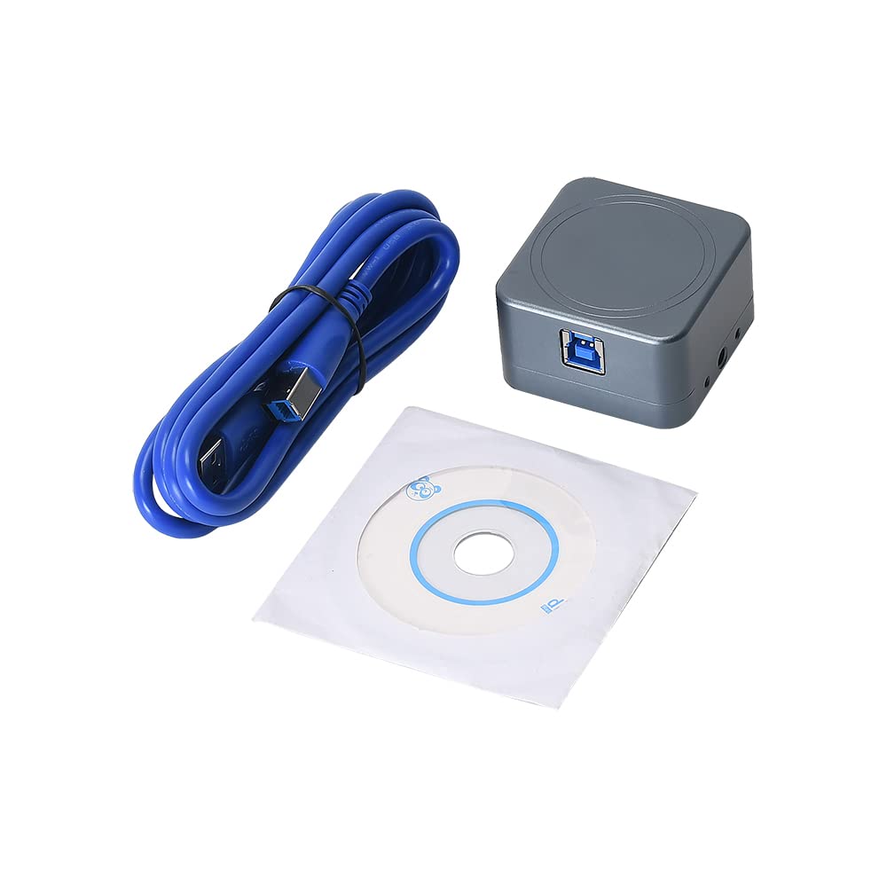 HAYEAR 8MP Senzor 4K USB Průmyslová Kamera Digitální Okulár Mikroskopu a Šedá 1/1.8" (Černá k dispozici) (Šedá)