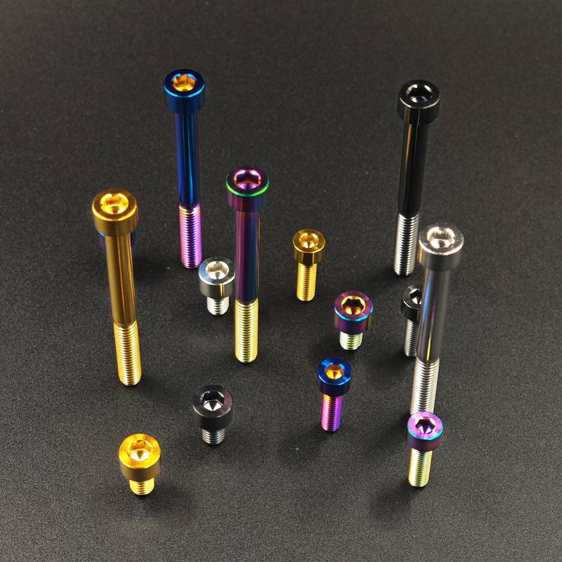 4/10pcs Titanium Bolt M5 M6 DIY Screw for Bike MTB / Road Bicycle, Length 12 16 18 20 23 25 30 35 40 45 50 55 60mm