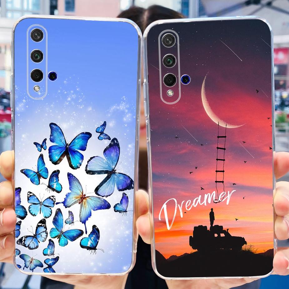 For Huawei Honor 20 Case YAL-L21 YAL-AL00 Luxury Painted Cover Soft Silicone Phone Case For Huawei Nova 5T Nova5T Honor20 Bumper
