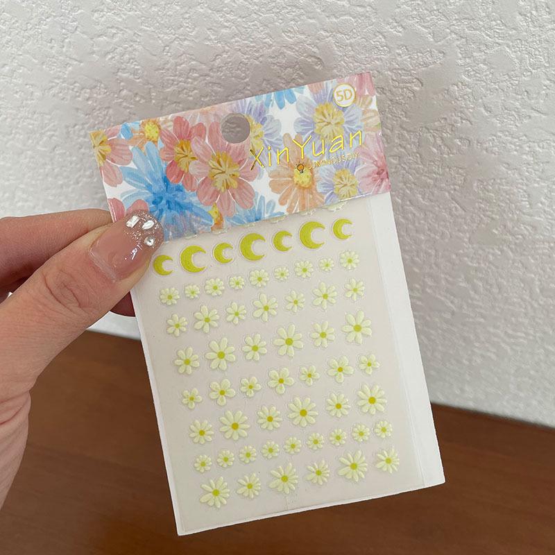 5D Embossed Cartoon Nail and Phone Stickers for Kids