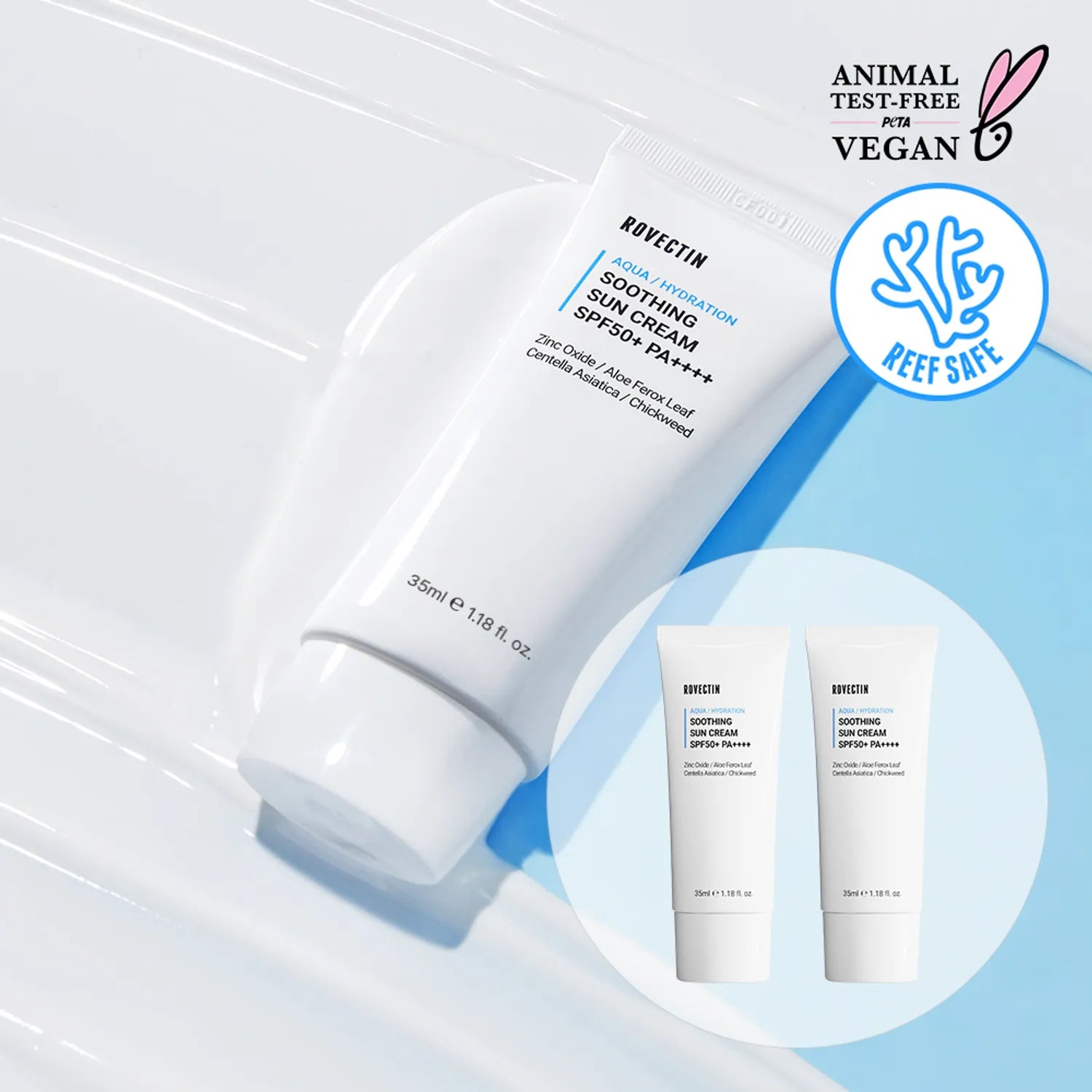 ROVECTIN Aqua Soothing Sunscreen 1+1 Special Set 35ml