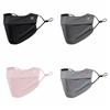 Solid Color Ice Silk Face Mask UV Protection Anti-uv Face Cover Thin Sunscreen Veil  Running