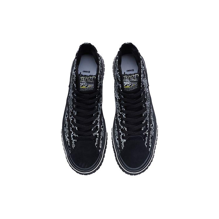 Li Ning Disney X  Collaboration Casual Slip Resistant Durable High Top Skate Shoes Unisex skate shoes Black AGCR179-1