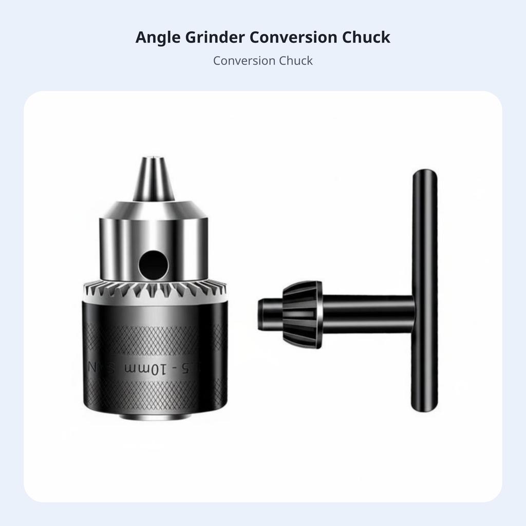 Angle Grinder Conversion Chuck Multi-Functional Drill Adapter Easy To Install High Accurate for DIY Hobbyists, Professionals