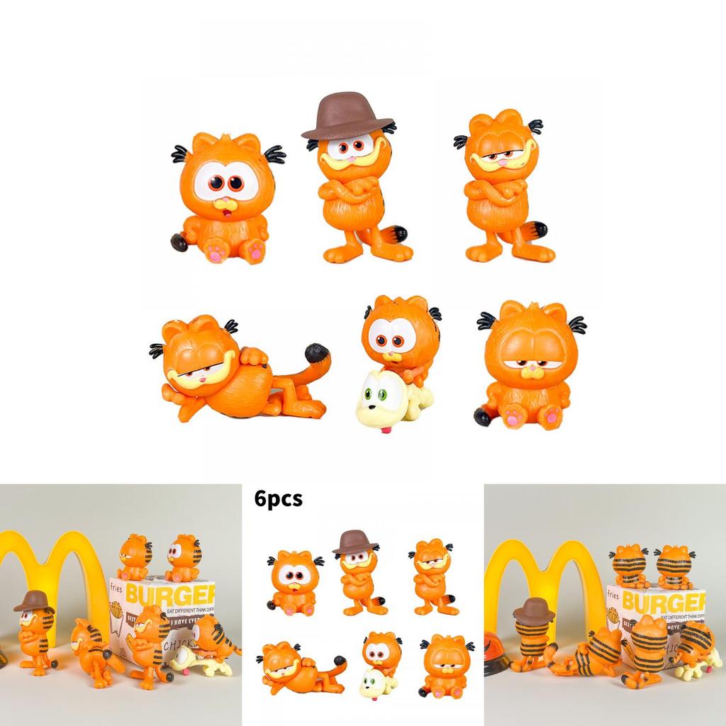 The Garfield Show Pvc Collectible Figures Set With Cute Cartoon Design For Fans And Collectors