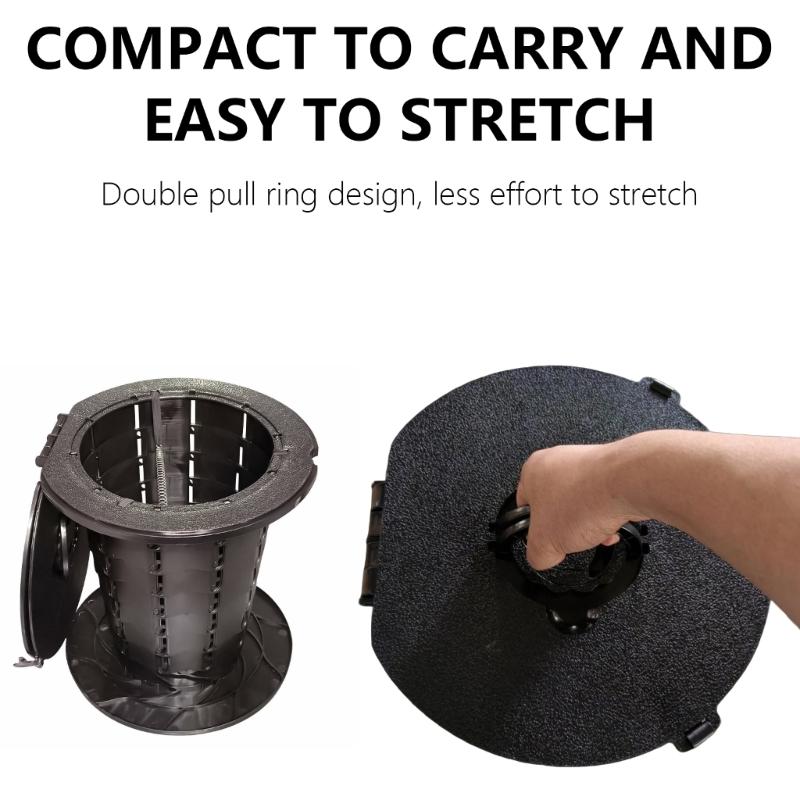 Outdoor Travel Toilet for Fishing, Hiking, Campervan, Folding Camping Toilet Portable Toilet for Adults with Lid & Seats