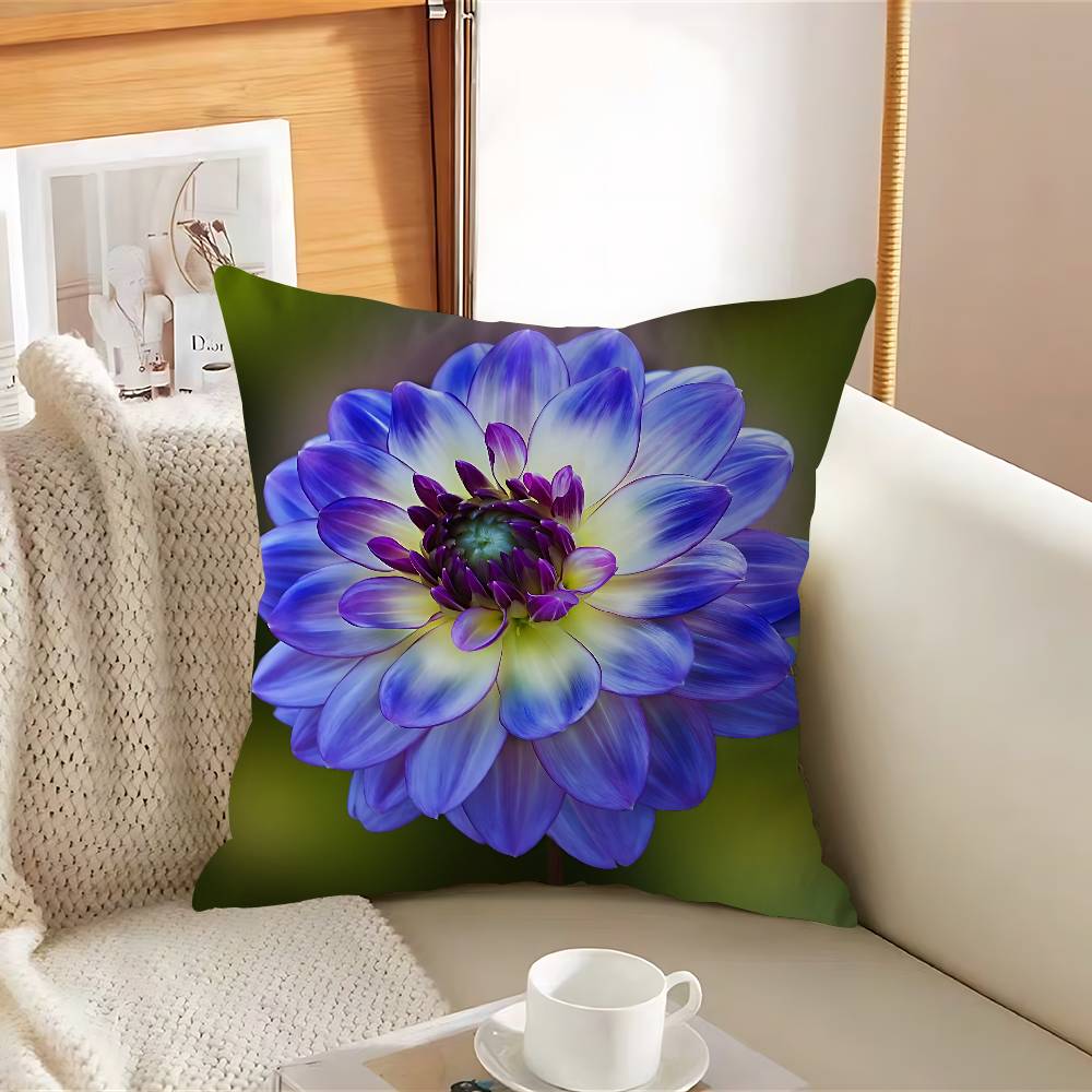 Wunderschöner Blumen Kissenbezug Abnehmbarer Waschbarer Kissenbezug – Ganzjahresweichleinen