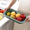 Coș de scurgere retractabil peste chiuvetă, grad multifuncțional din PP, extensibil, pentru spălat legume, fructe, strecurătoare, strecurătoare bol, veselă
