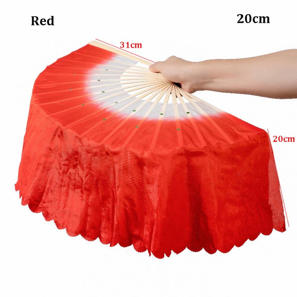Multicolors Chinese Short Bellydance Fan 31cm Bamboo Hand Dye Adults Fan Hot Sell Bamboo Fans