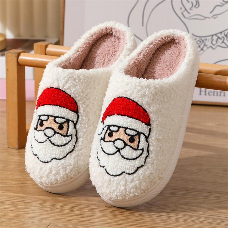 Slippers cotton slippers women winter christmas halloween cotton mop indoor home plush warm cotton slippers