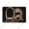 Daft Punk Vintage Poster Rock Music Metal Sign Retro Poster Metal Plaque Pub Bar Club Bedroom Decorative Plate Music Wall Decor