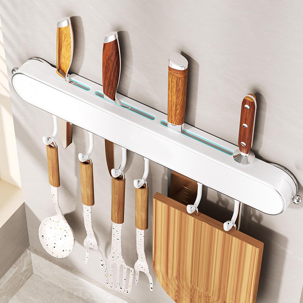 

Wall Cutter Holder Heavy Duty Cutter Organizer Multifunctional Kitchen Cutter Stand Space-Saving Cutters Rack Storage Organizer белый