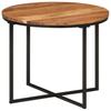 Coffee Table 55 X 55 X 45 Cm Solid Acacia Wood and Iron
