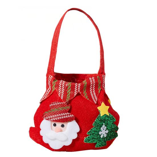 Christmas Gift Bags 3D Snowman Santa Elk Doll Reusable Xmas Burlap Sacks with Handle for Christmas Party Favors Holiday Presents Wrapping