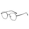 Unisex Octagonal Metal Frame Glasses with Anti-Blue Light and Myopia Prescription.