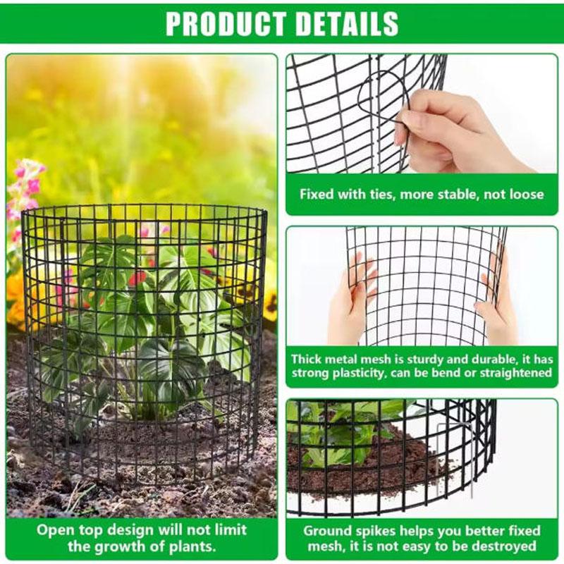 Metal Mesh Plant Protectors,Expanding Tree Guard Hedge Protector Rabbit, Rodent