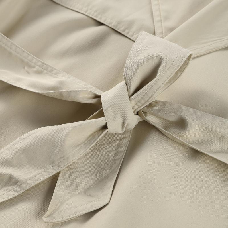 Cardigan cu rever și cordon, jachetă de vânt pentru femei, largă, rezistentă la vânt, cu mâneci lungi, pentru navetă, îmbrăcăminte exterioară, stil retro britanic, toamnă 2025