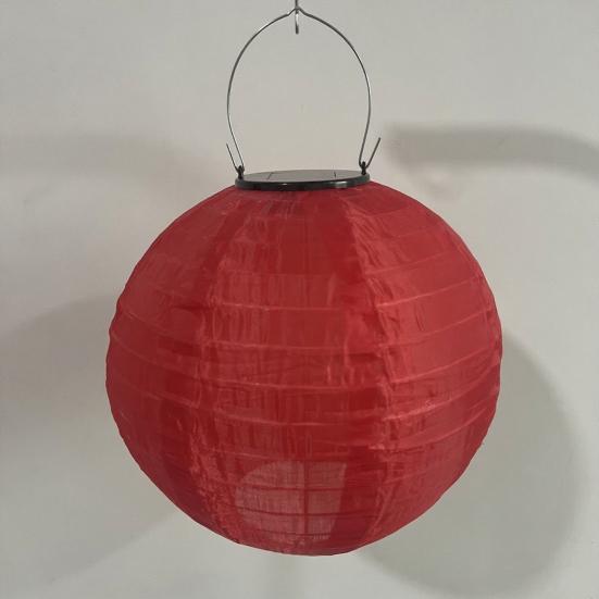 25/30CM Skládací solární lucerna s držadlem IP44 Vodotěsná Venkovní zahradní závěsná Čínská tradiční dekorativní LED látková lucerna