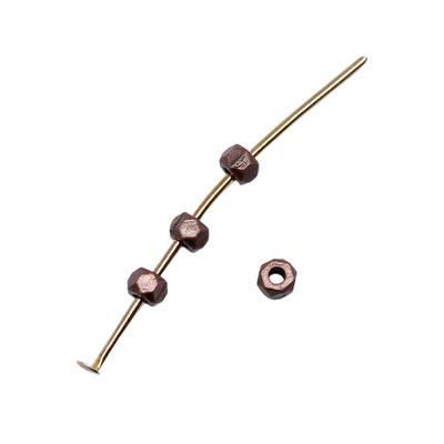 100 Stück Spacer Perlen Perlen Antik Kupfer Farbe Zinklegierung 3X3mm