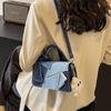 High Quality Denim Patchwork Women Crossbody Small Square Bag 2026 female Stylish Versatile Handbag Casual Shoulder Bag Niche