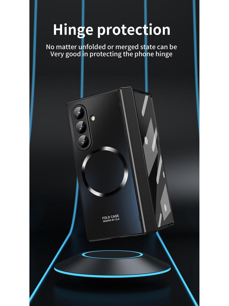 Compatible Samsung Z Fold6 Magnetic Phone Case for Wireless Charging - Fold7 Protective Case
