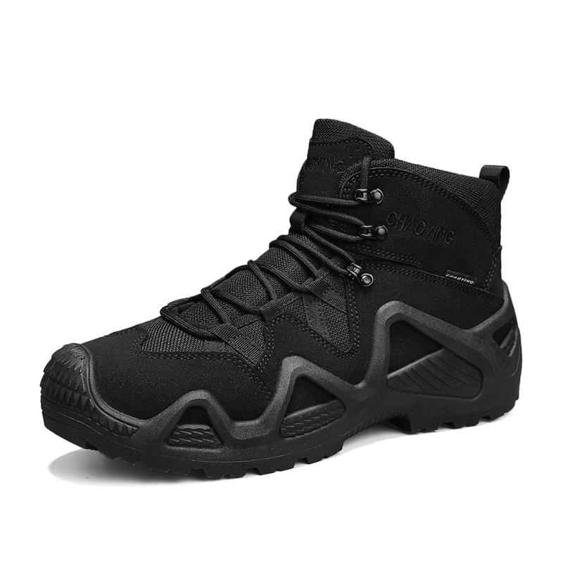 Outdoor Mid-help Climbing Shoes, Four-season Men's Waterproof and Wear-resistant Non-slip Non-slip Wear-resistant Lightweight and Breathable Hiking Sh