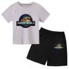 Jurassic World 4 Kids Summer Casual Breathable O-neck Tees+Pants 2pcs Sportsuits 2-13 Years Boys Girls Children Top Outfits Sets