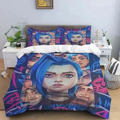 3D Tisk Jinx Arcane Ložní souprava Povlak na přikrývku Ložní souprava Přikrývka Povlak na polštář Přikrývka king Queen Size Chlapecká Dospělá Ložní souprava