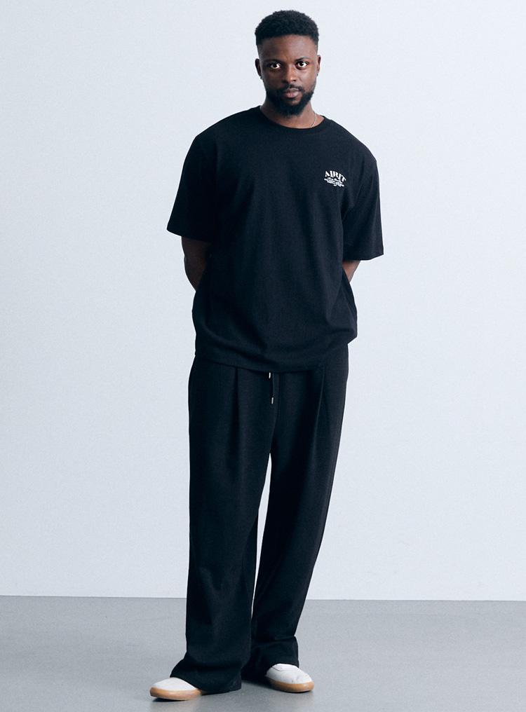 AIRIT Deep Tuck Sweatpants Am9087 Bk