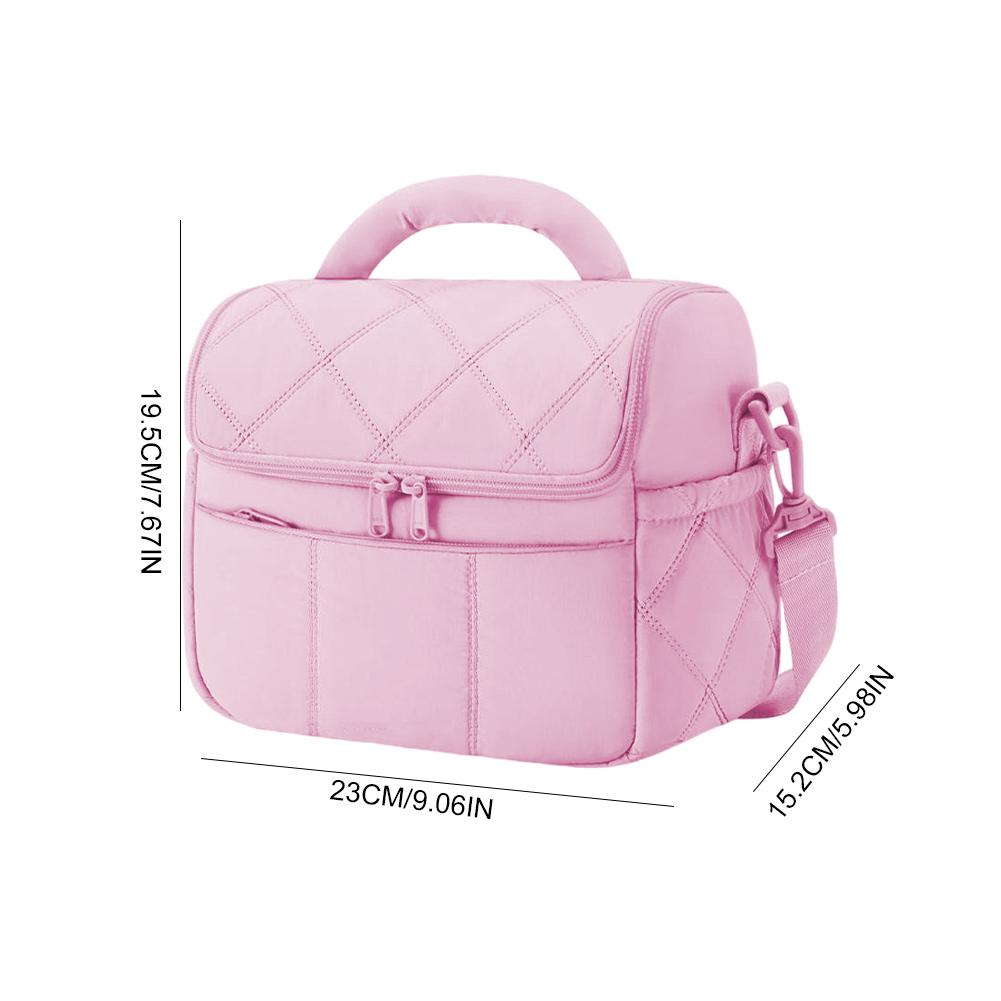 Isolierte tragbare Crossbody-Lunchtasche für Damen, auslaufsichere Lunch-Aufbewahrungsbox, wiederverwendbare Lebensmittel-Thermosbox für Arbeit, Picknick, Reisen