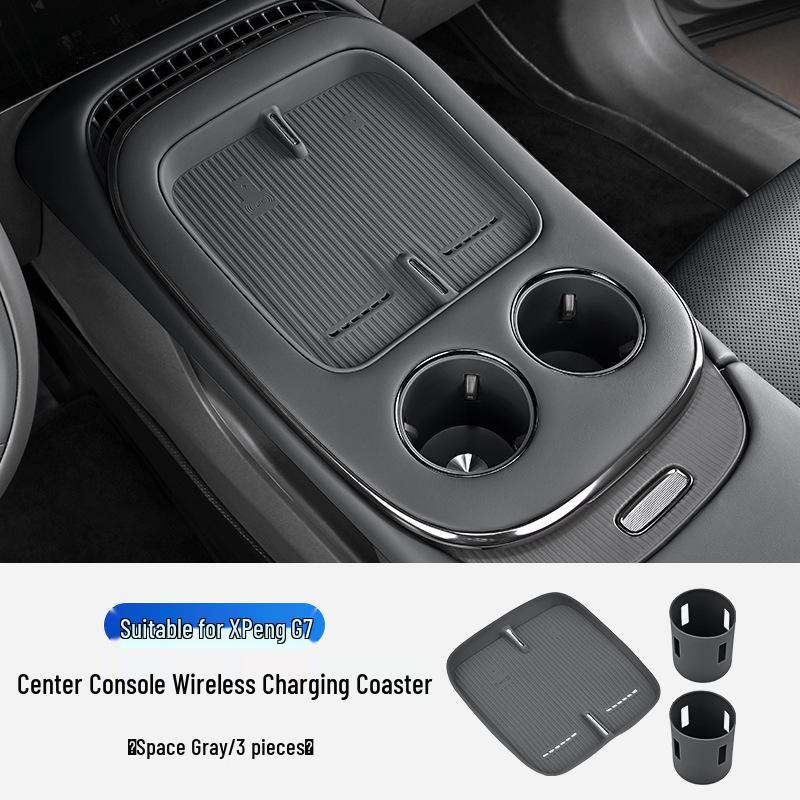 XPeng G7 Wireless Charger & Cup Holder Console Upgrade