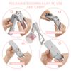 2 Pcs Dog Pooper Scooper Plastic Dog Poop Pick Up Tool with Long Handle Portable Foldable Efficient Dog Jaw Clamp Pet Supplies