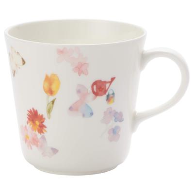 NARUMI Kupa Spring Garden by Chihiro Iwasaki 340cc Sade Şık Sevimli Büyük Hediye Mikrodalga Isıtma Bulaşık Makinesinde Yıkanabilir Japon Malı Hediye Kutusu 52096-2923