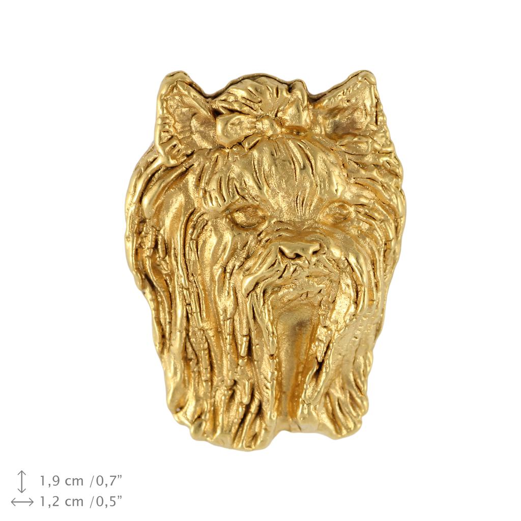 Yorkshire Terrier, Yorkie I - Dog Brooch In Decorative Box, Elegant Gold-plated Pin, Art-Dog Brand Jacket Pin