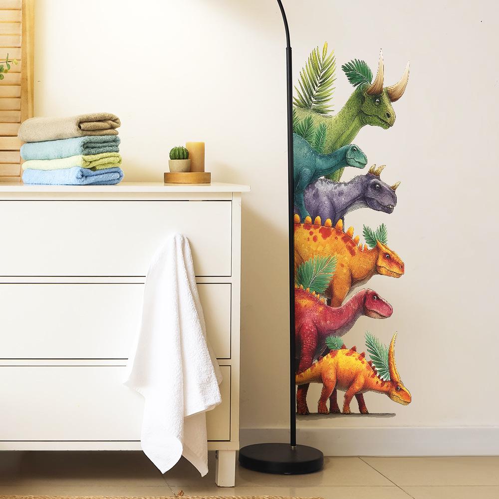 Cartoon Peek Dinosaur Group Children's Bedroom Play Room Decoration and Beautification Wall Stickers