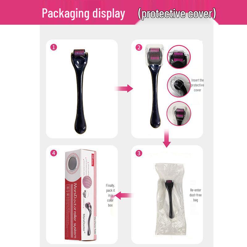 540 Stainless Steel Titanium Microneedle Facial Roller for Home & Salon Use