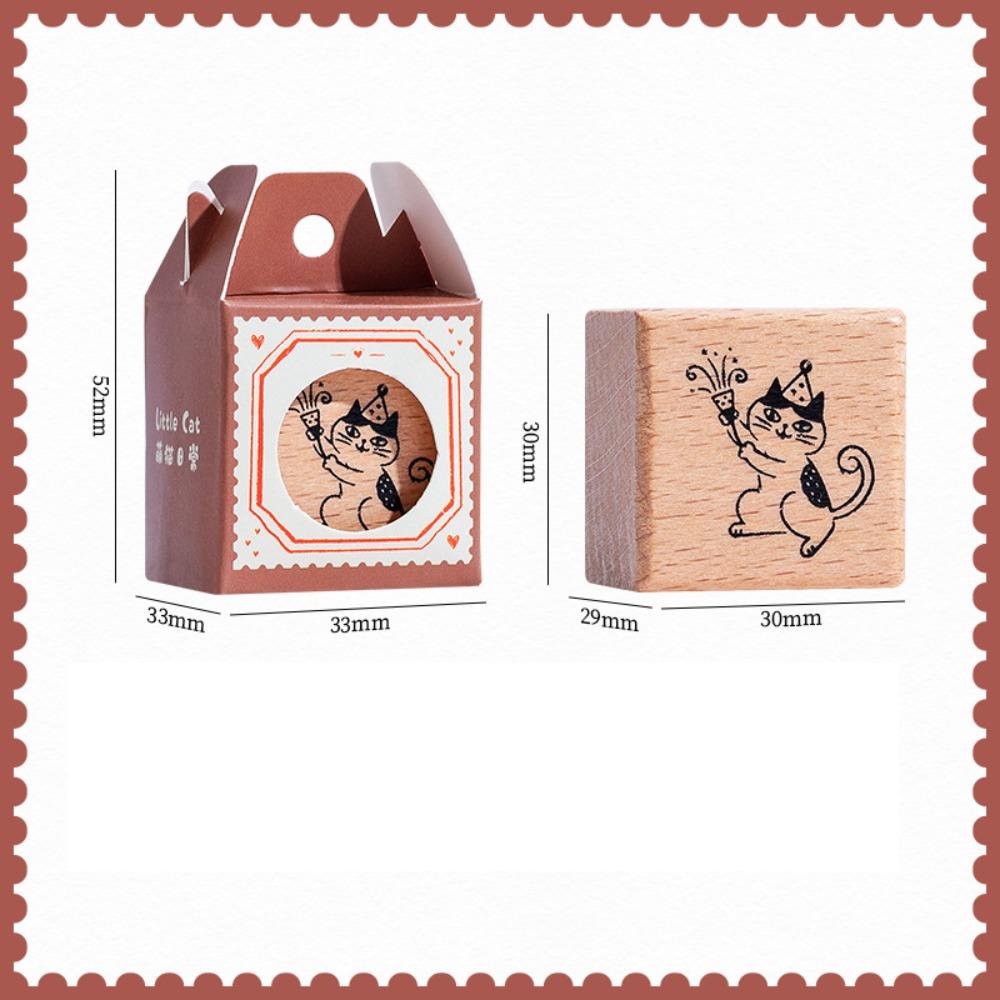 Animals Cat Cat Patterns Stamps Stationery Stamps  For DIY Card Photo Album Diary Decor A