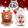 Adorable Doll Clothes Christmas Reindeer And Snowman Plush Keychain Set For Kids