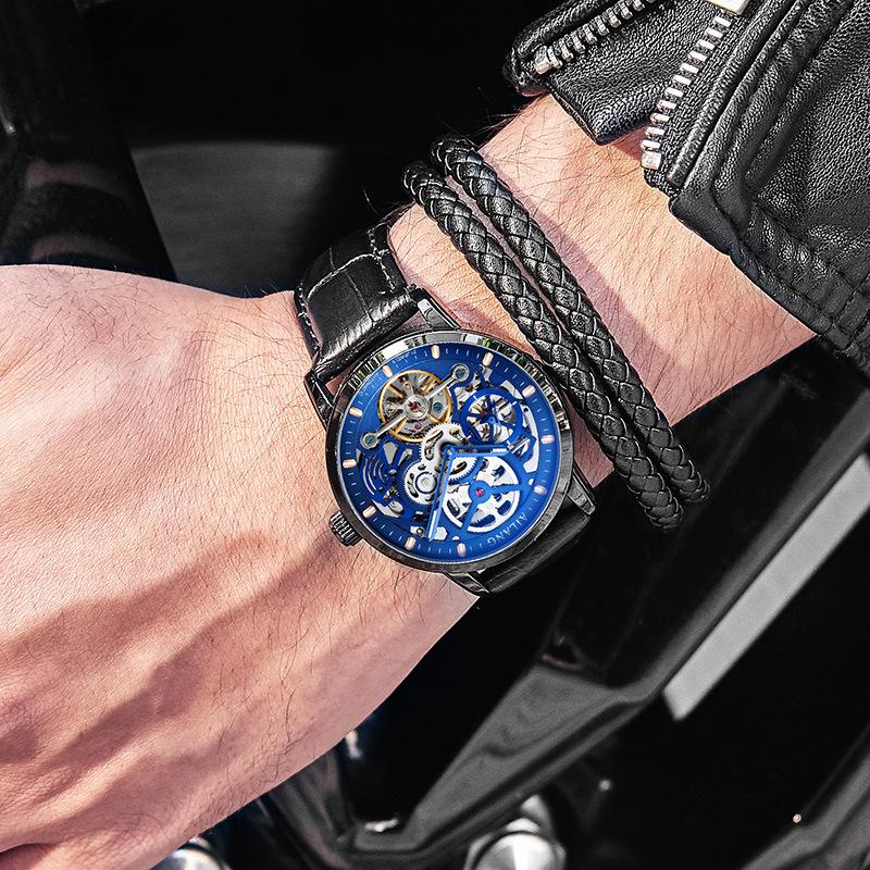 AILANG Neue Uhr Herren Mechanische Uhr Skelett Vollautomatische Mechanische Uhr Modeuhr