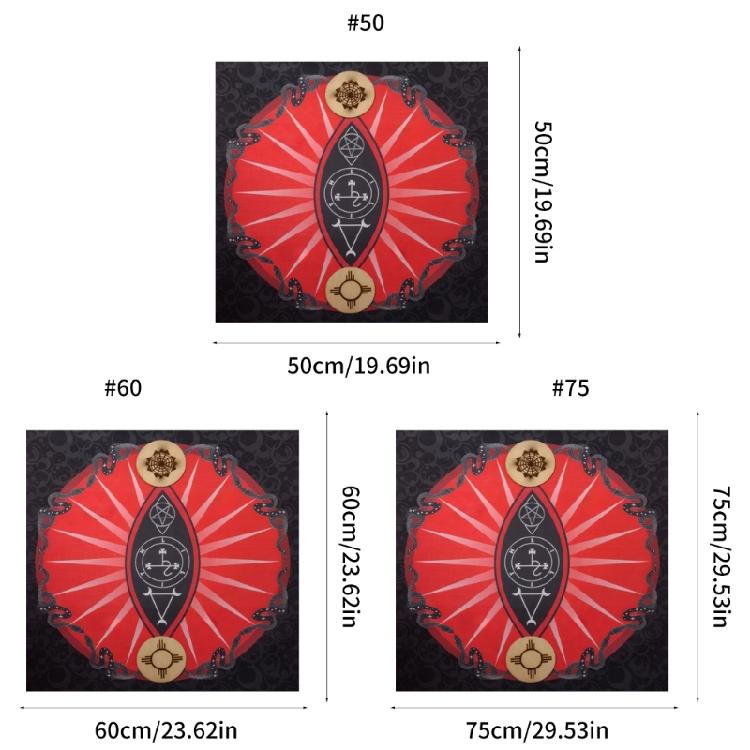 Symbol Snake Astrology Tablecloth Altars Cloth Square Divinations Card Table Cloth Witchcrafts Deck Cloth Enduring