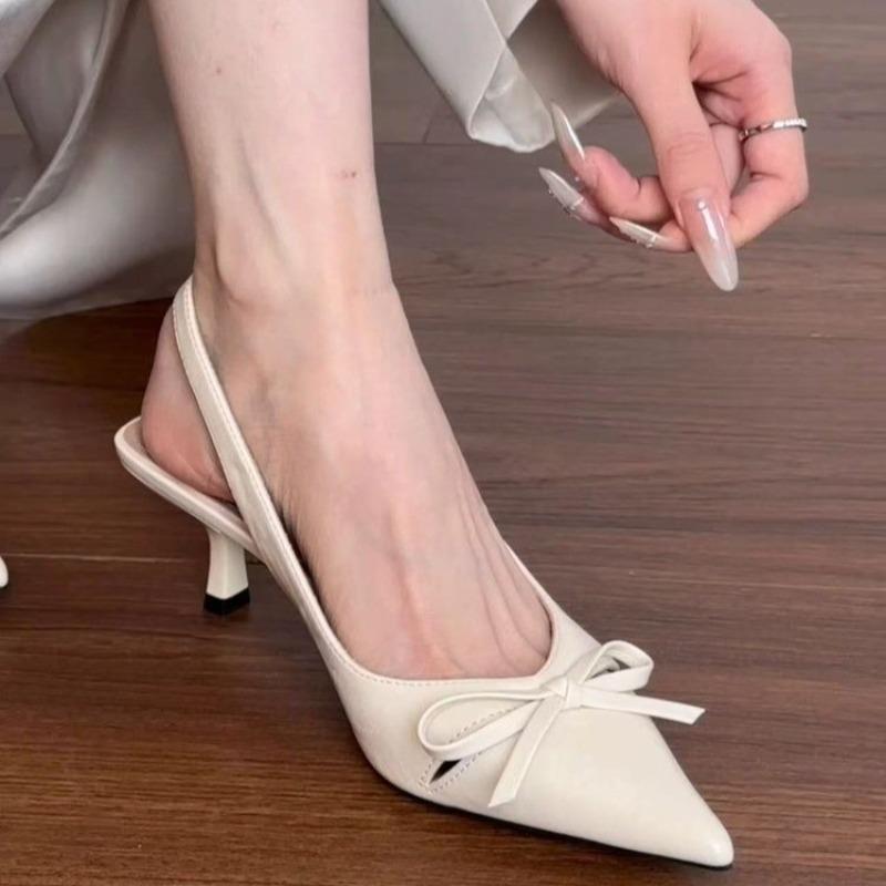 New Summer Slip on High Heel Women Sandals Fashion Butterfly-knot Singbacks Pumps Stripper Party Female Sandals Zapatos Mujer