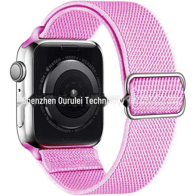 Adjustable Elastic Nylon Band with Sliding Buckle for Apple Watch iWatch7