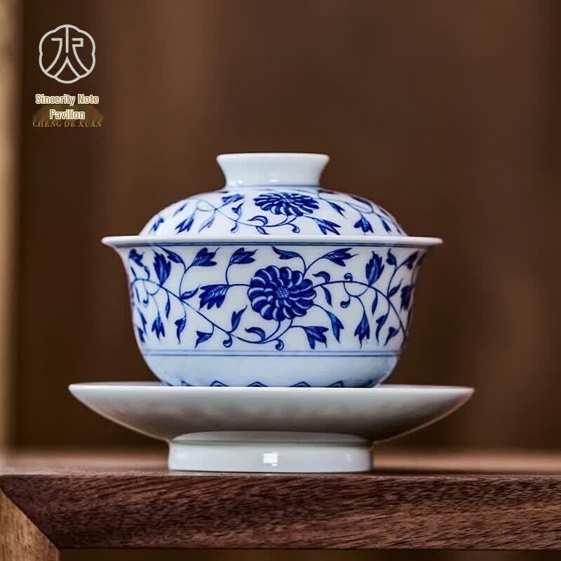 Chengdexuan Jingdezhen Handmade Sancai Gaiwan