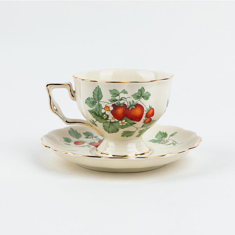 Vintage Ceramic Tea Set: British & French Style Coffee Cup and Saucer