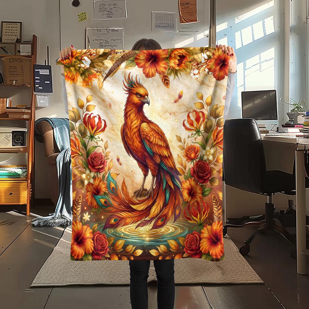 Flower Border Goat Hedgehog Print Flannel Blanket High Quality Comfortable for All Seasons Home Decor Warmth and Comfort Perfect for Christmas Gifts