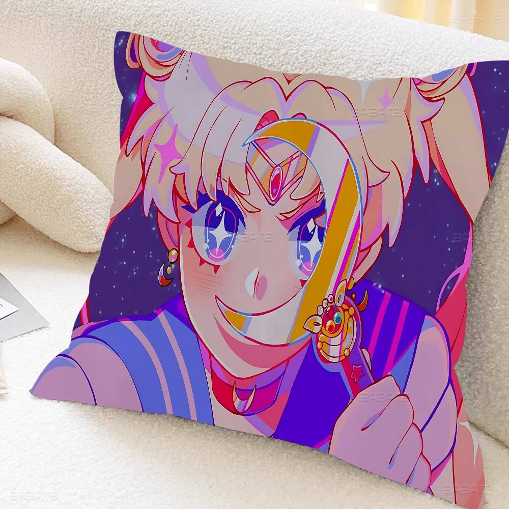 Anime R-Role S-Sailor M-Moon Pillowcase Toon Gift Cushion Cover Bedroom Home Sofa Chair Seat Decor Pillow Case