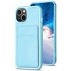 BF28 For iPhone 15 Kickstand Case Matte PU Leather Coated TPU Phone Cover with Card Holder