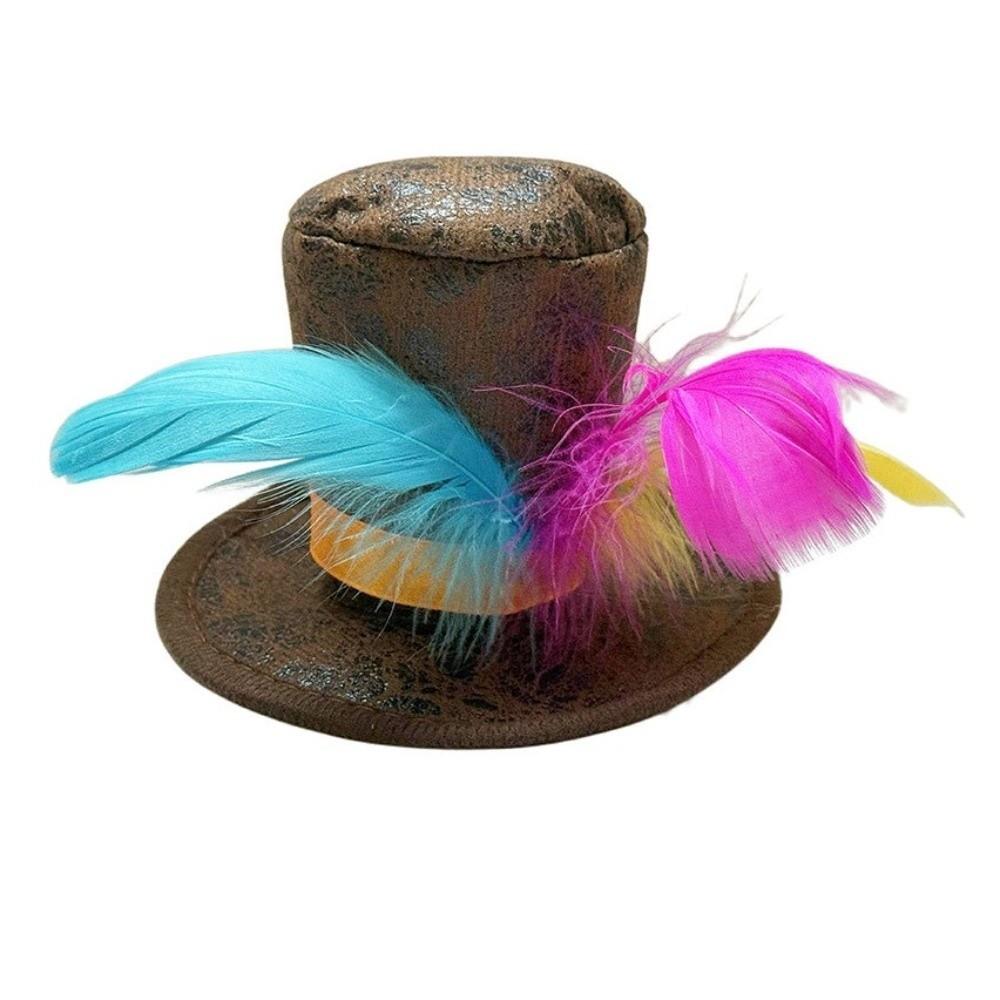 Headband Easter Costume Hat Dress Up Feathered Tall Hat  Stage Performance Event