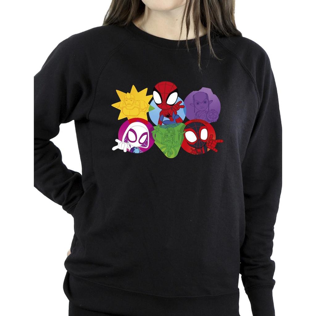 Marvel Womens/Ladies Spidey And His Amazing Friends Faces Sweatshirt